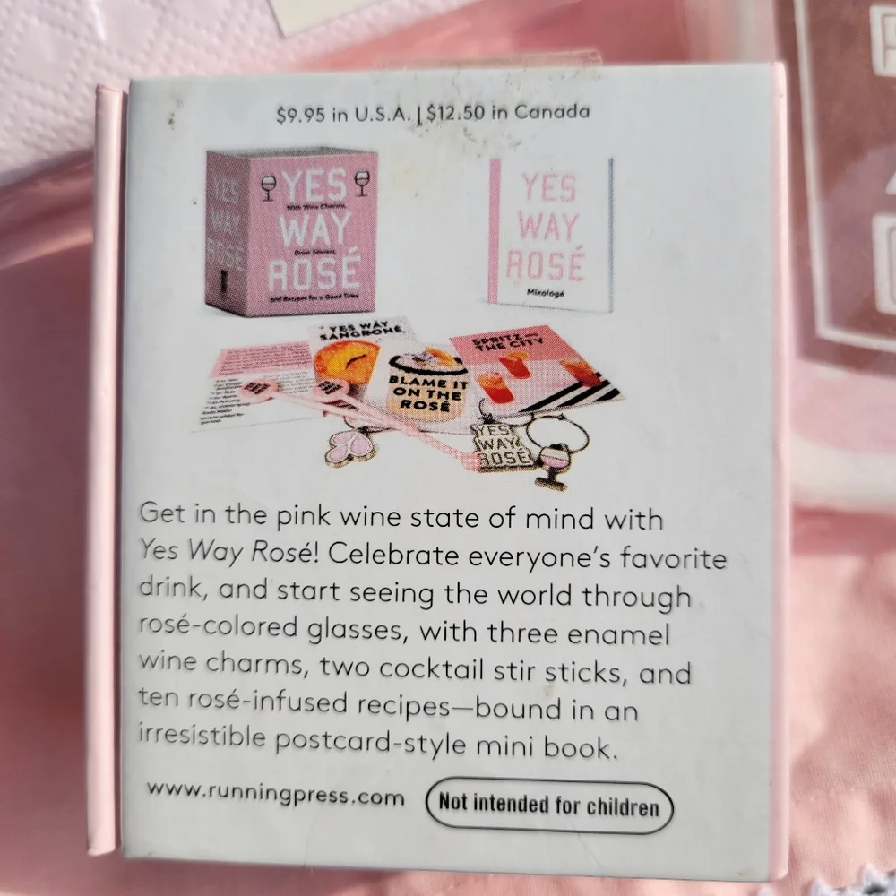 Rosé All Day Trio ~ David Tutera & Champagne Problems Napkins Charms & Recipies